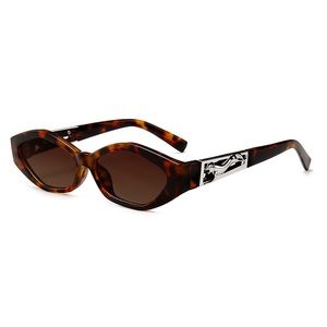 Tortoise Angled Frame Sunglasses